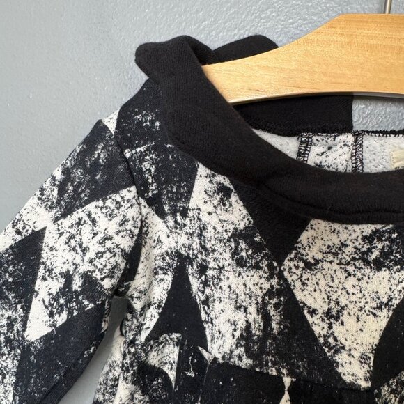QUINN AND FOX diamond print long sleeve sweatshirt dress size 2/3 years - Picture 3 of 7